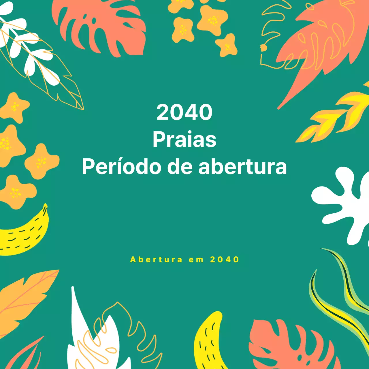 Horário de abertura da praia