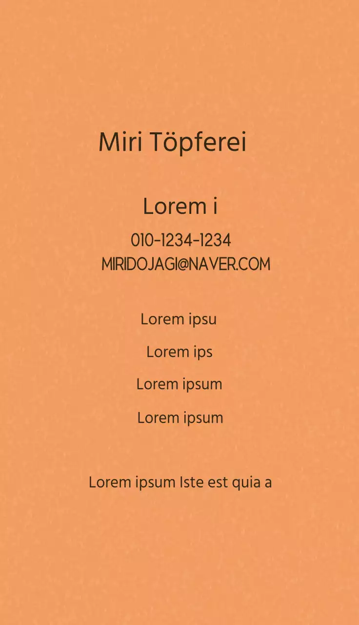 Gepflegte Töpferwerkstatt mit orangefarbener Illustration