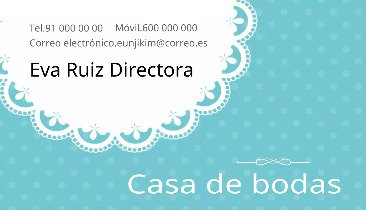 Tarjetas de visita para bodas