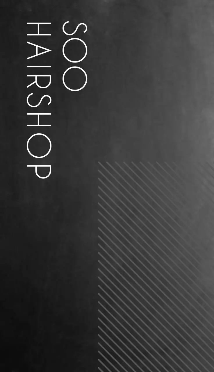 黒 モダン ヘアサロン 名刺