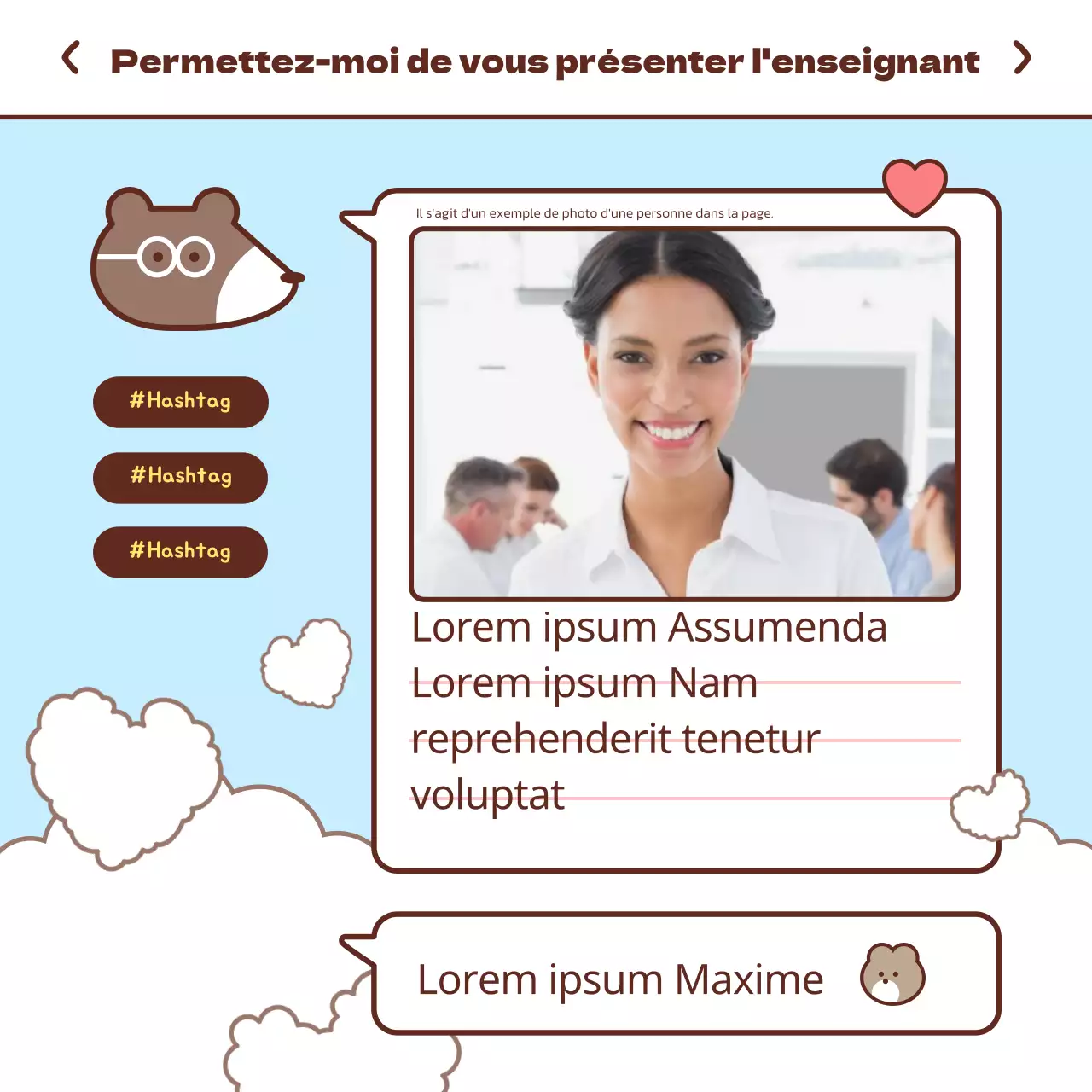 Projet de premier contact avec un concept de messager pastel