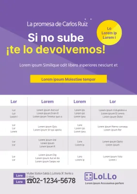 Una sencilla pieza de promoción escolar en morado y amarillo