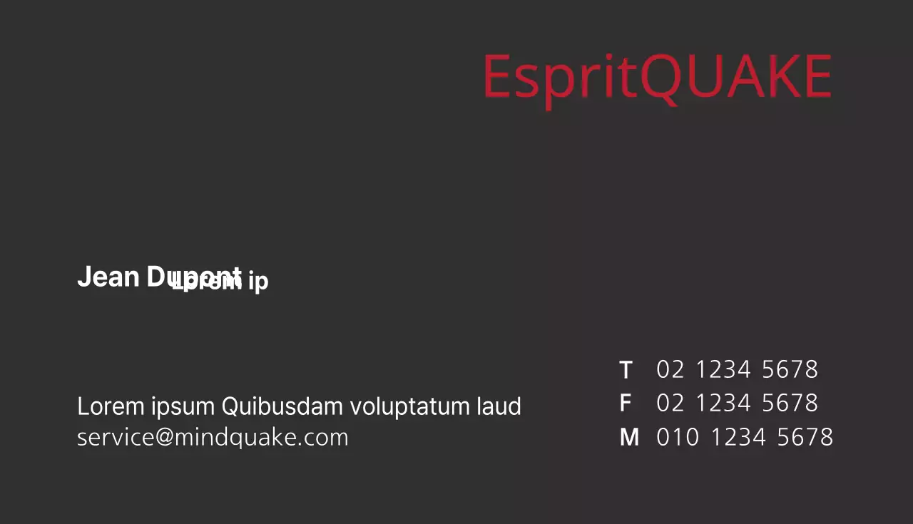 Cartes de visite d'entreprise