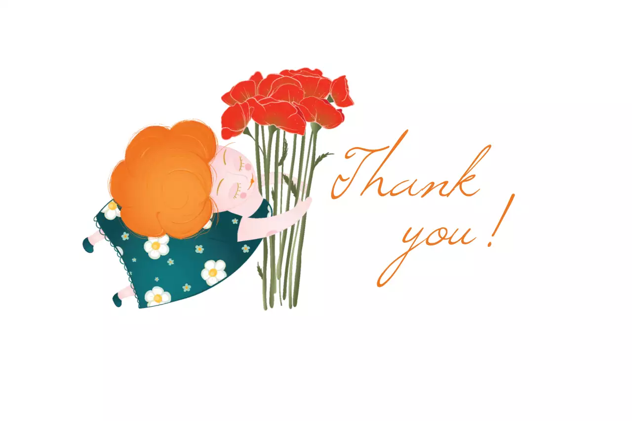 赤 かわいい 感謝 カード ファンシーバナー