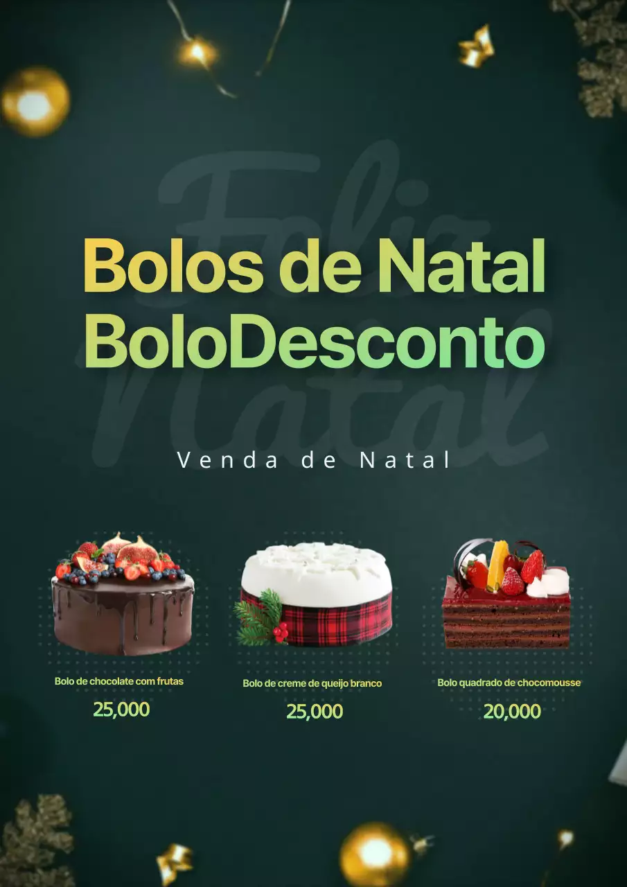 Bolo de Natal Web Poster Retrato