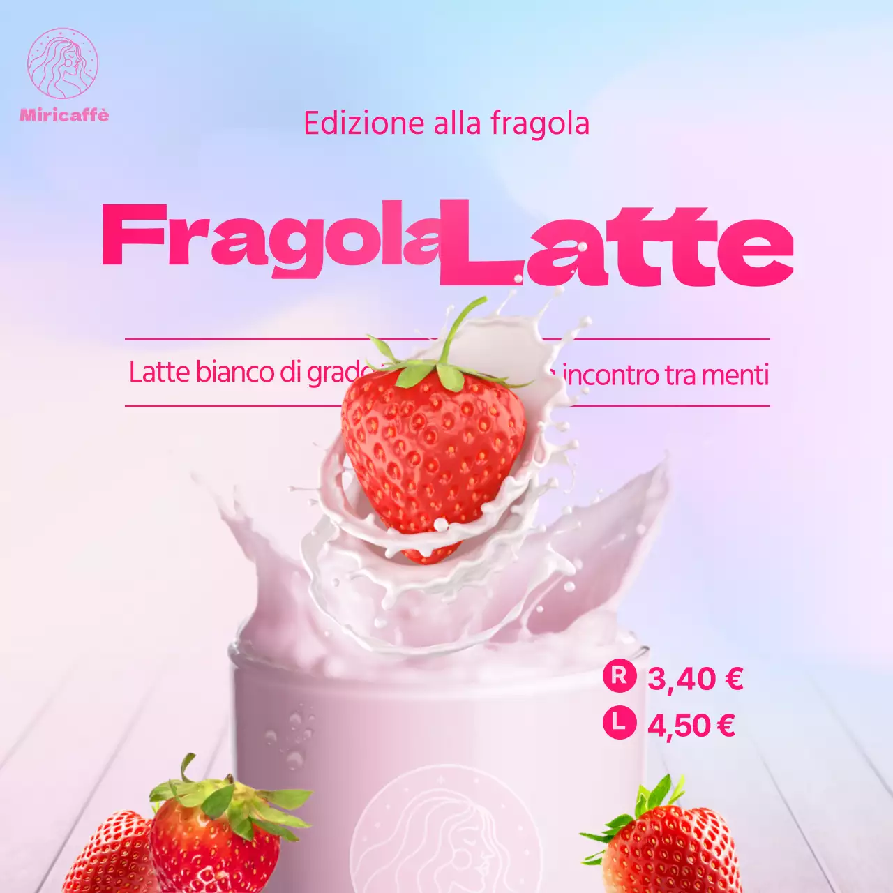 Sfondo con sensazione di zucchero filato Bella sensazione di un latte alla fragola vivo immagine