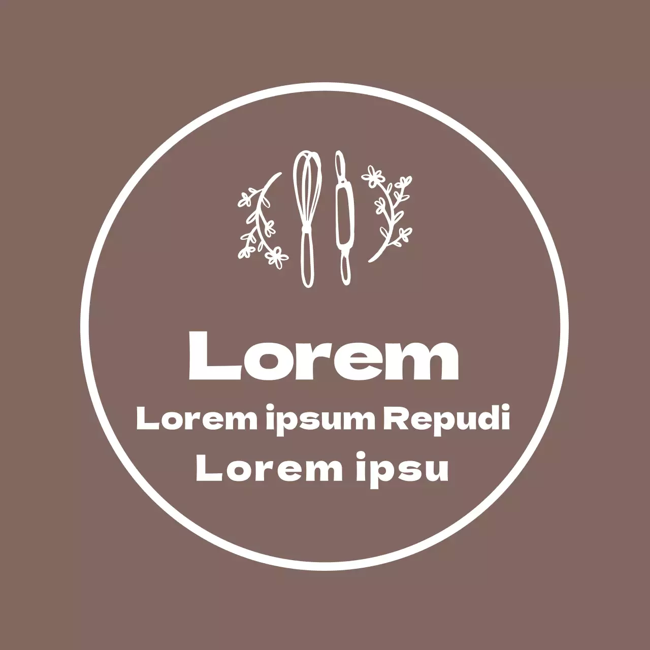 braun Illustration einfach Bäckerei Bäckerei