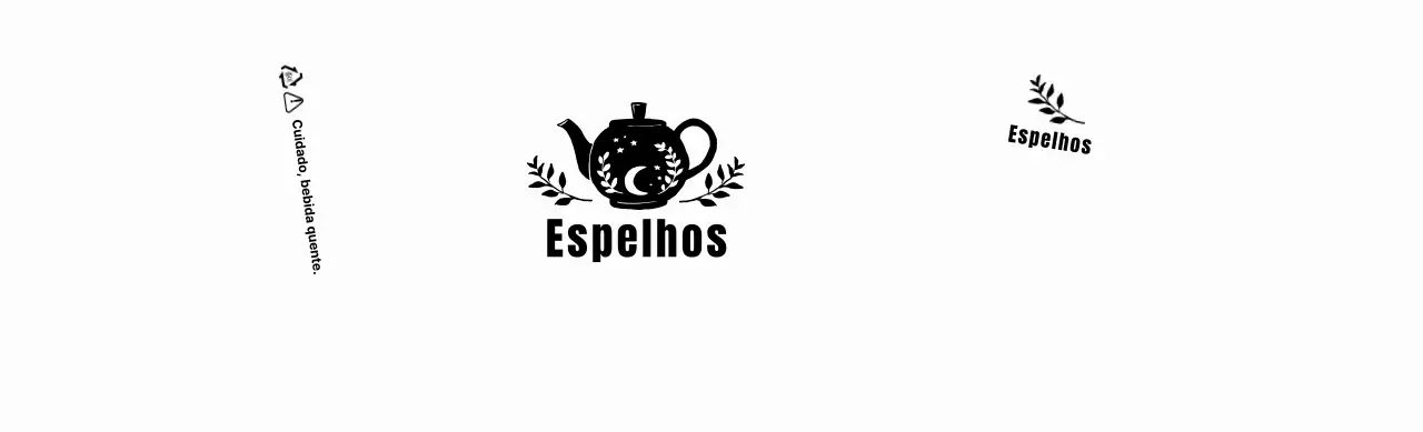 Ilustração desenhada à mão por Mint de uma casa de chá tradicional em Logo