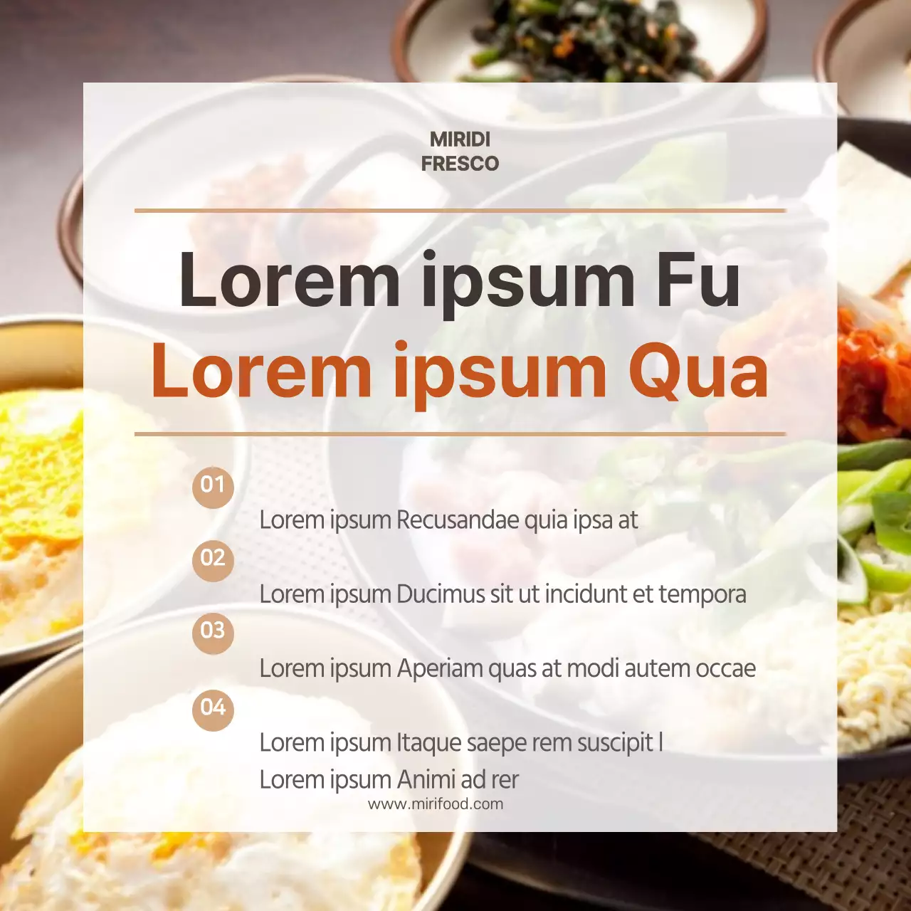 Fotografia alimentare Adesivi per kit pasto coreani