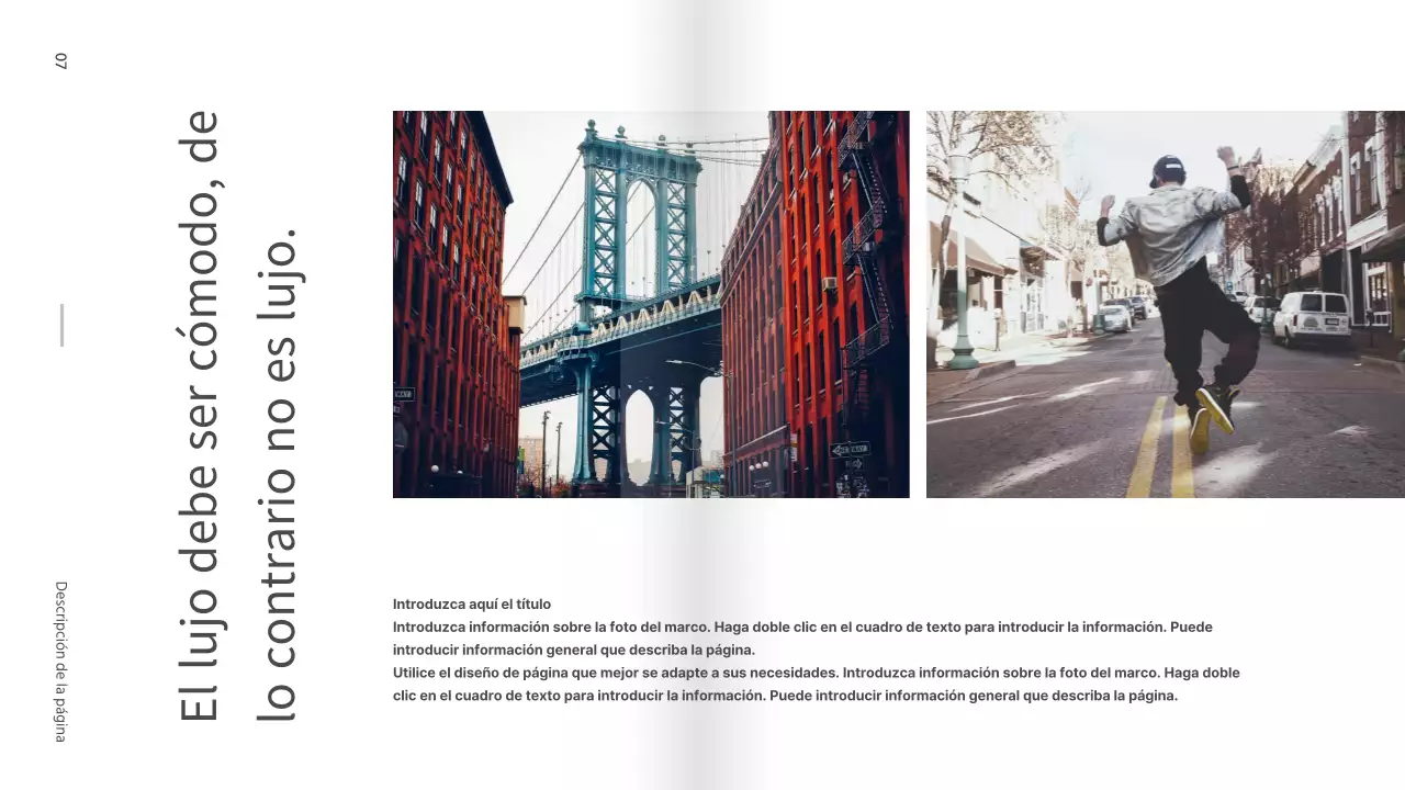 Presentación de la cartera