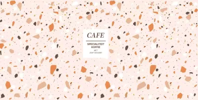 Kleurrijk vormpatroon café papier bekerontwerp