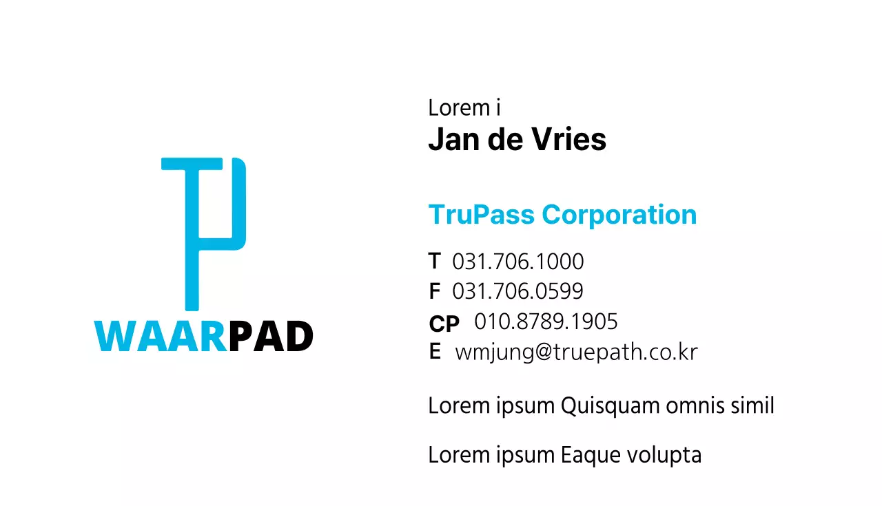 Zakelijke visitekaartjes