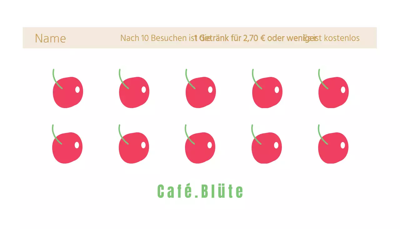 Cafe-Coupon-Visitenkarten