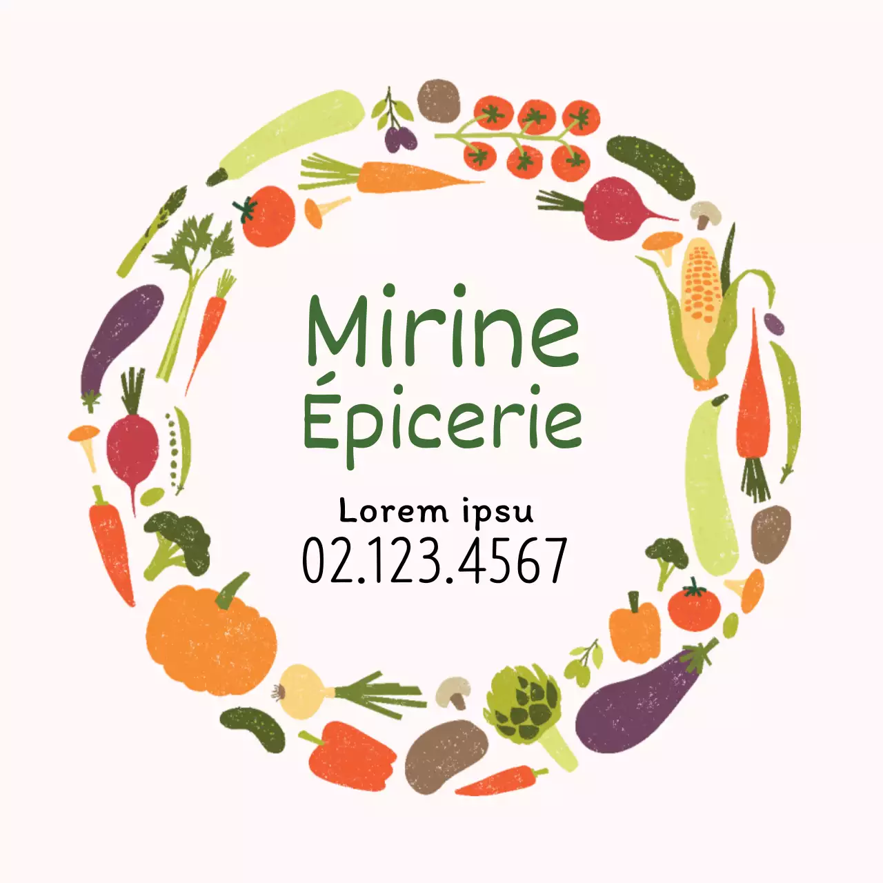 Illustration orange, magasin de légumes soigné