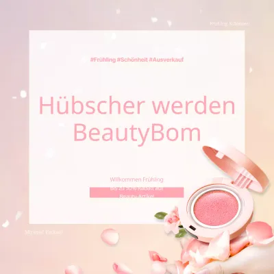 Frühjahrs-Schönheits-Sale-Schnäppchen in Rosa und Weiß für einen cleanen Look