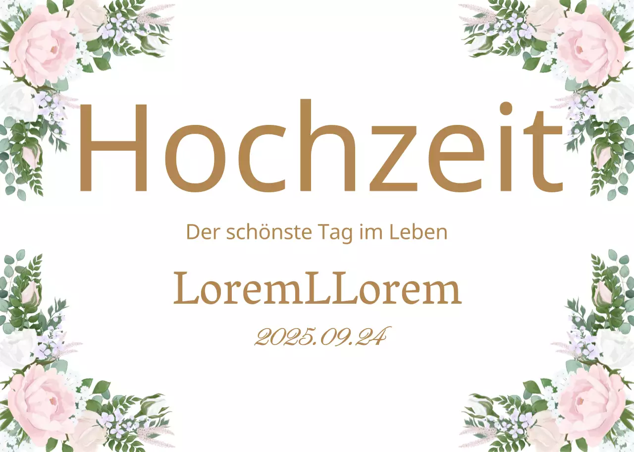 Weiß Luxuriöse florale Illustration Hochzeit