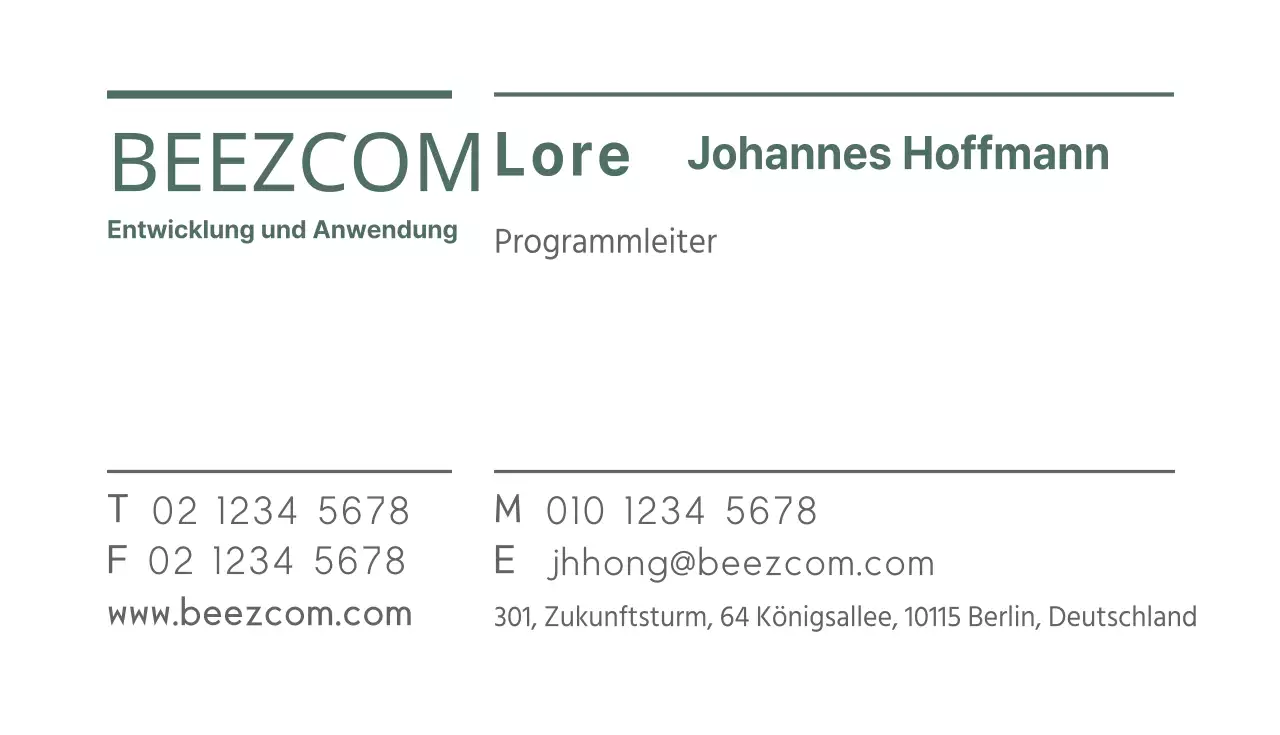 Visitenkarten für Unternehmen