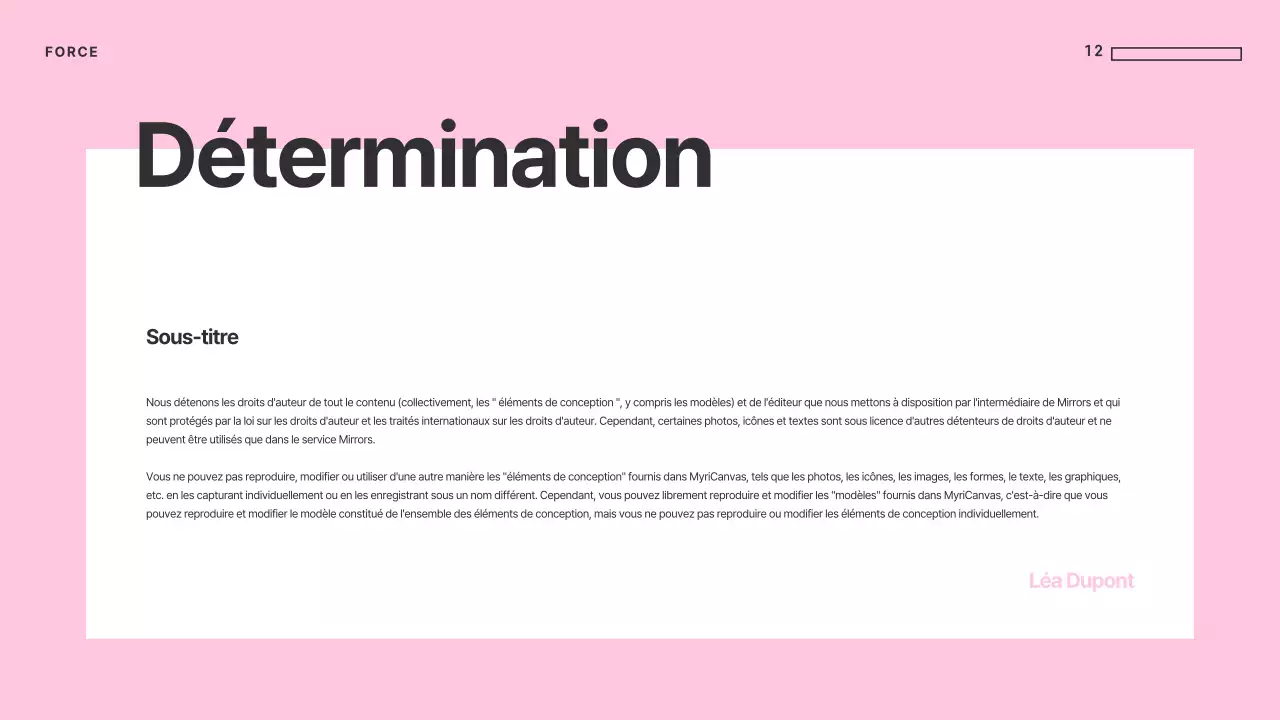 Des présentations uniques