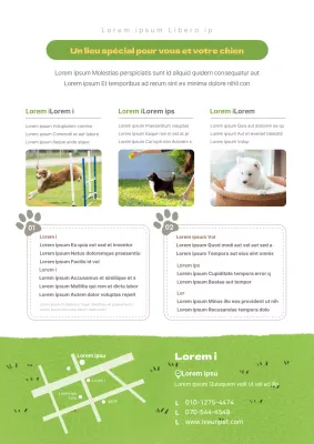 Promouvoir un concept vert, propre et mignon pour une école canine