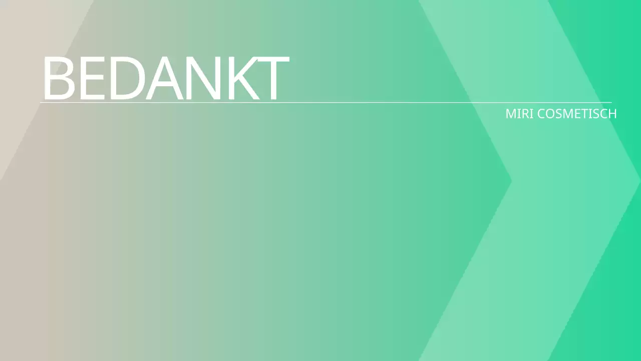 Groen en beige kleurverloop Schoon cosmeticapromotieplan