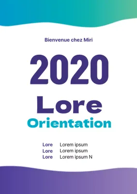 Brochure simple de séminaire d'entreprise pour les nouveaux employés en violet et bleu clair