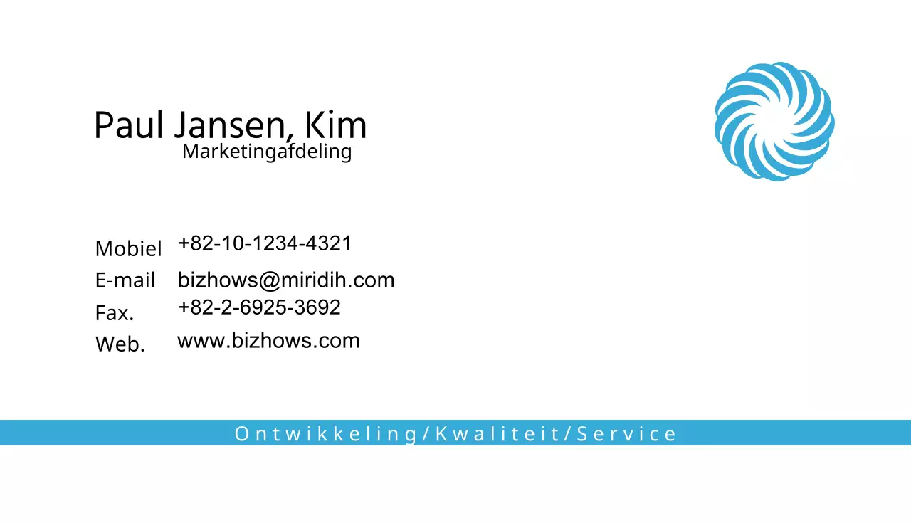 Zakelijke visitekaartjes