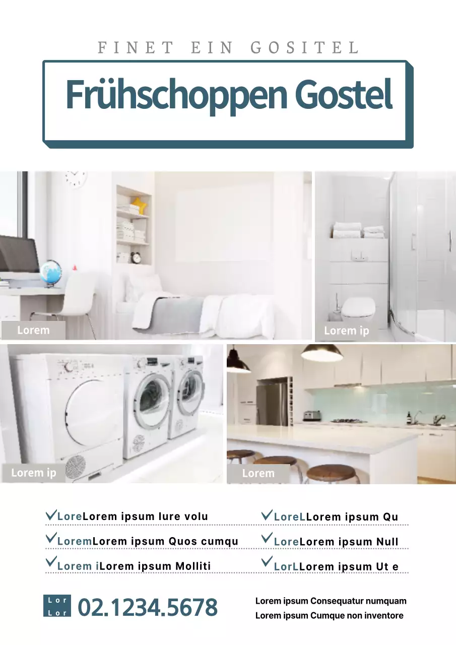 Bewerben Sie Ihre Wohngemeinschaft mit einem sauberen Konzept