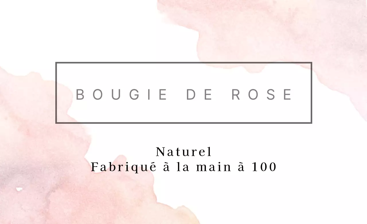 Bougie à la rose