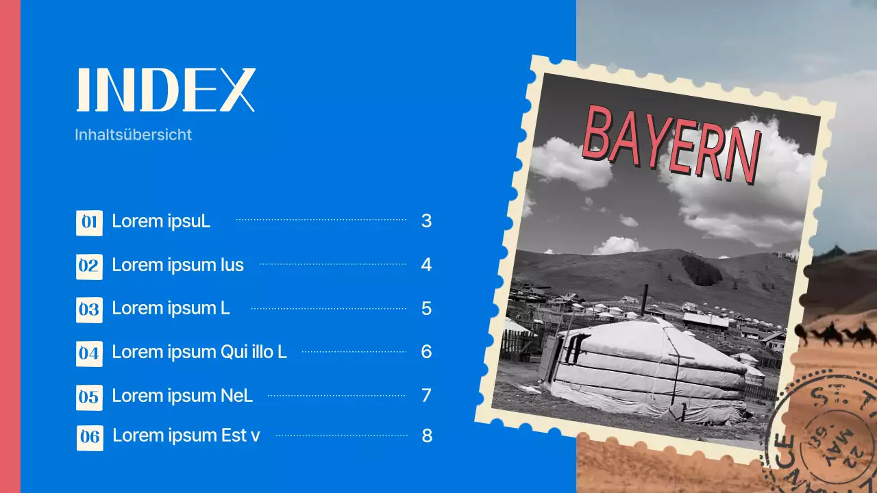 Ein Führer durch die Mongolei, ein Trendziel in Blau und Rot