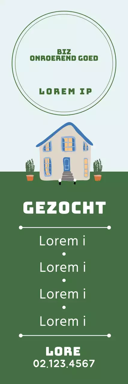 Groene Illustraties Schoon Eigendom Promotie