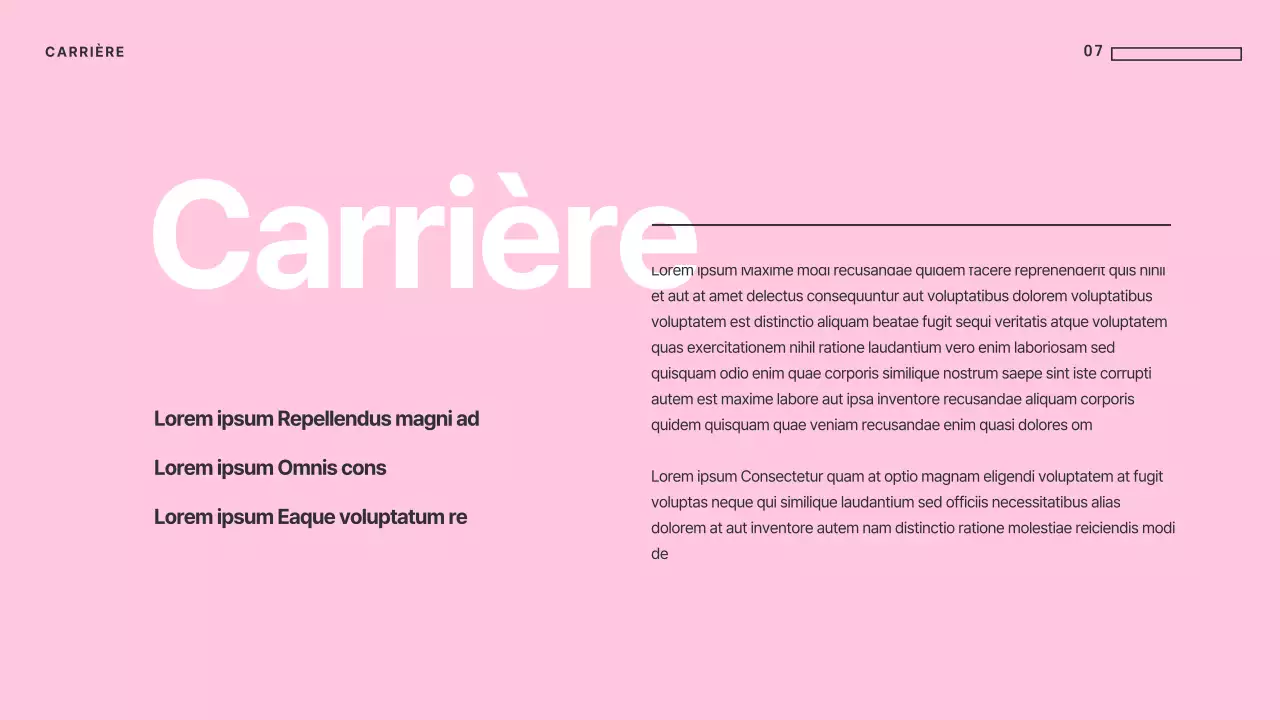 Des présentations uniques