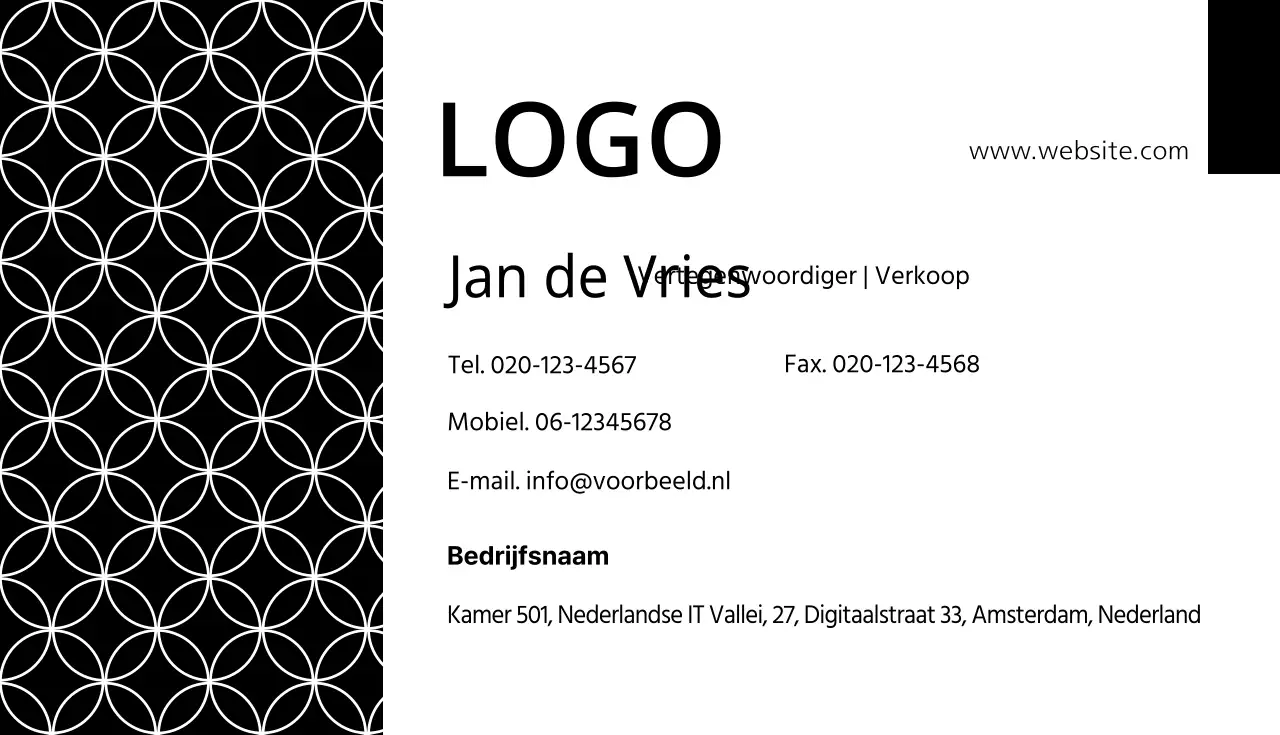 Zakelijke visitekaartjes