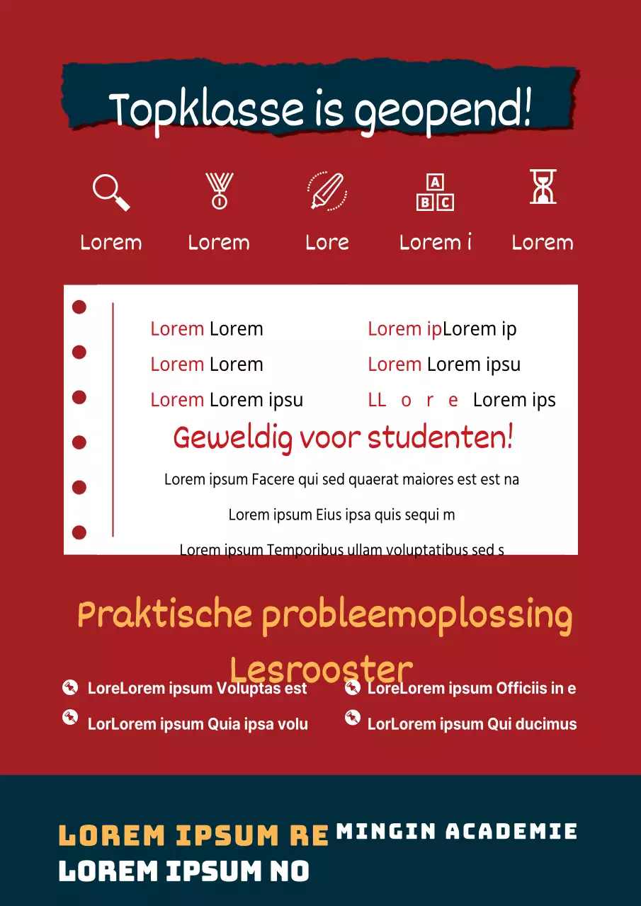 Promoot je school in rood en zwart en werf nieuwe studenten