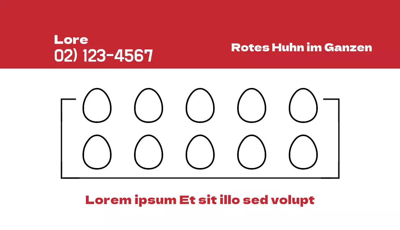 Rotes Huhn im Ganzen