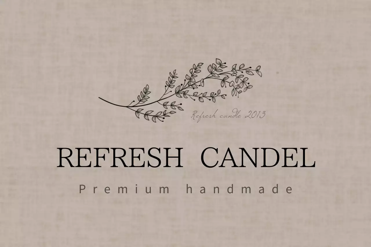 ベージュ シンプル キャンドル ロゴ ファンシーバナー