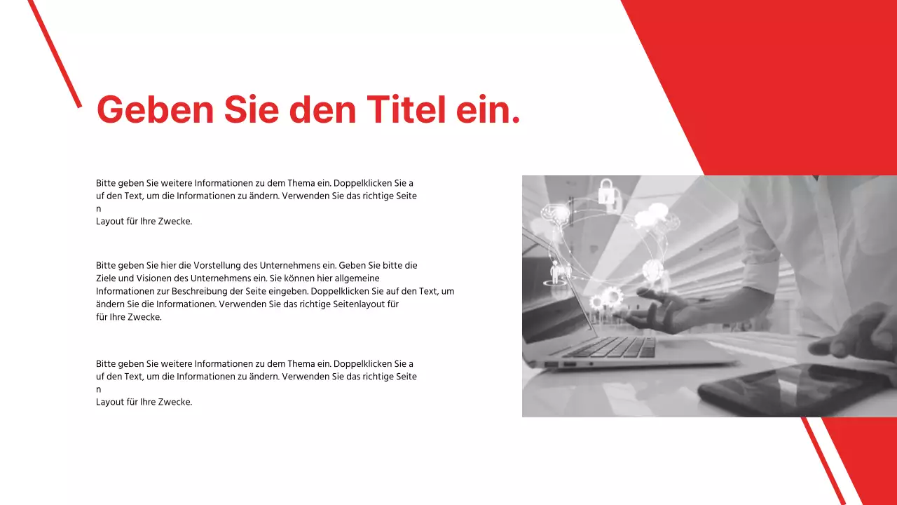 Präsentation für Geschäftsberichte