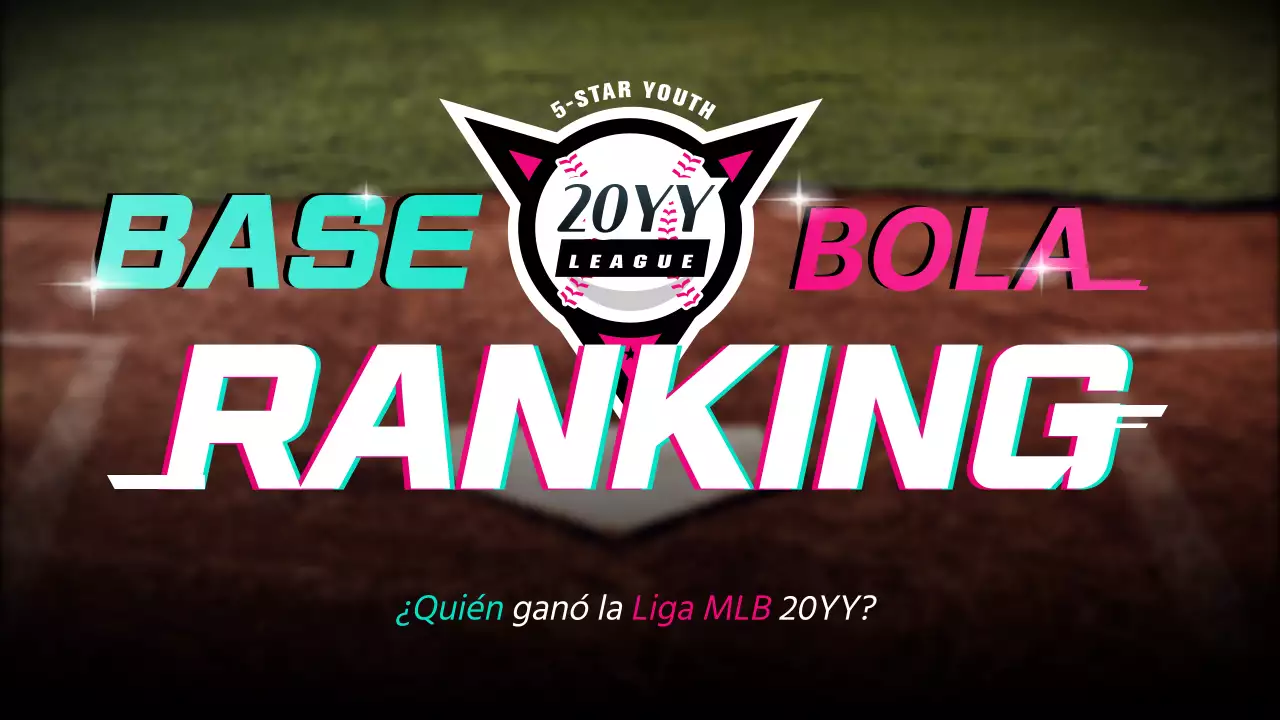 Predecir la clasificación de béisbol con un concepto de glitch menta y rosa