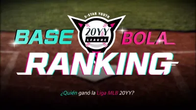 Predecir la clasificación de béisbol con un concepto de glitch menta y rosa