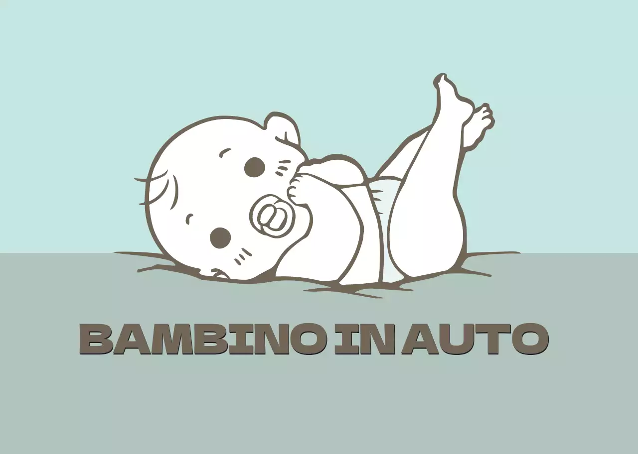 Illustrazione di un bambino alla menta con un bambino a bordo