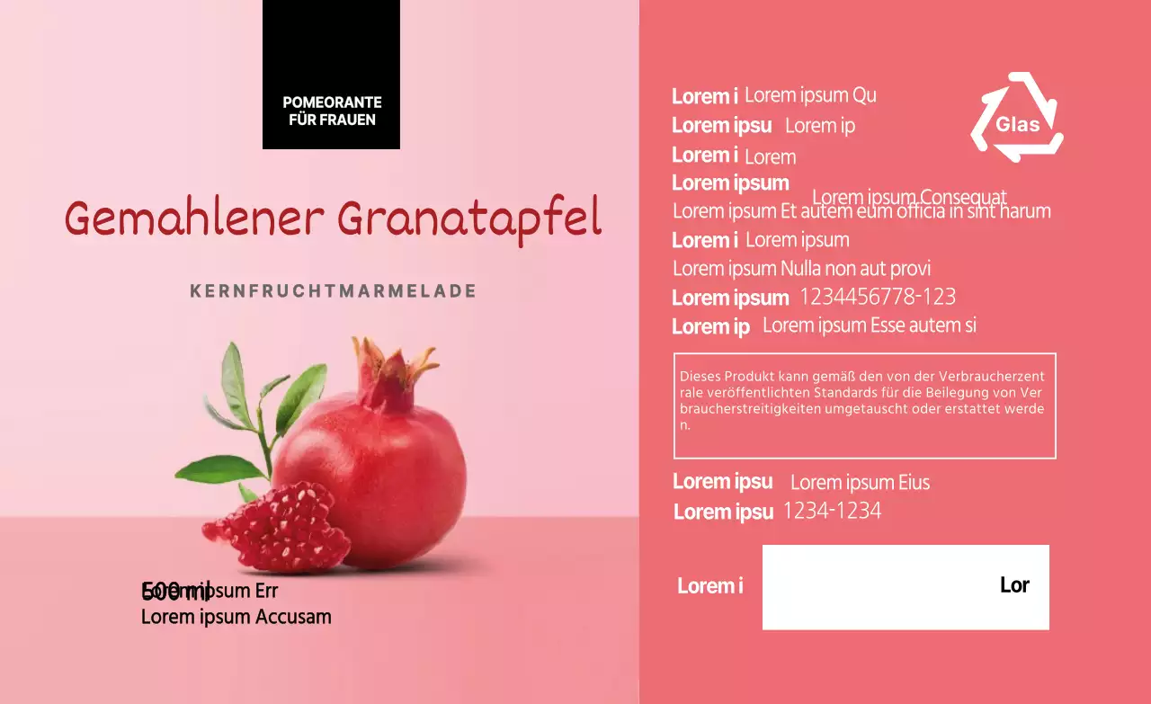 Rosa Foto Lebensmittel Grenadine Detail Etikett