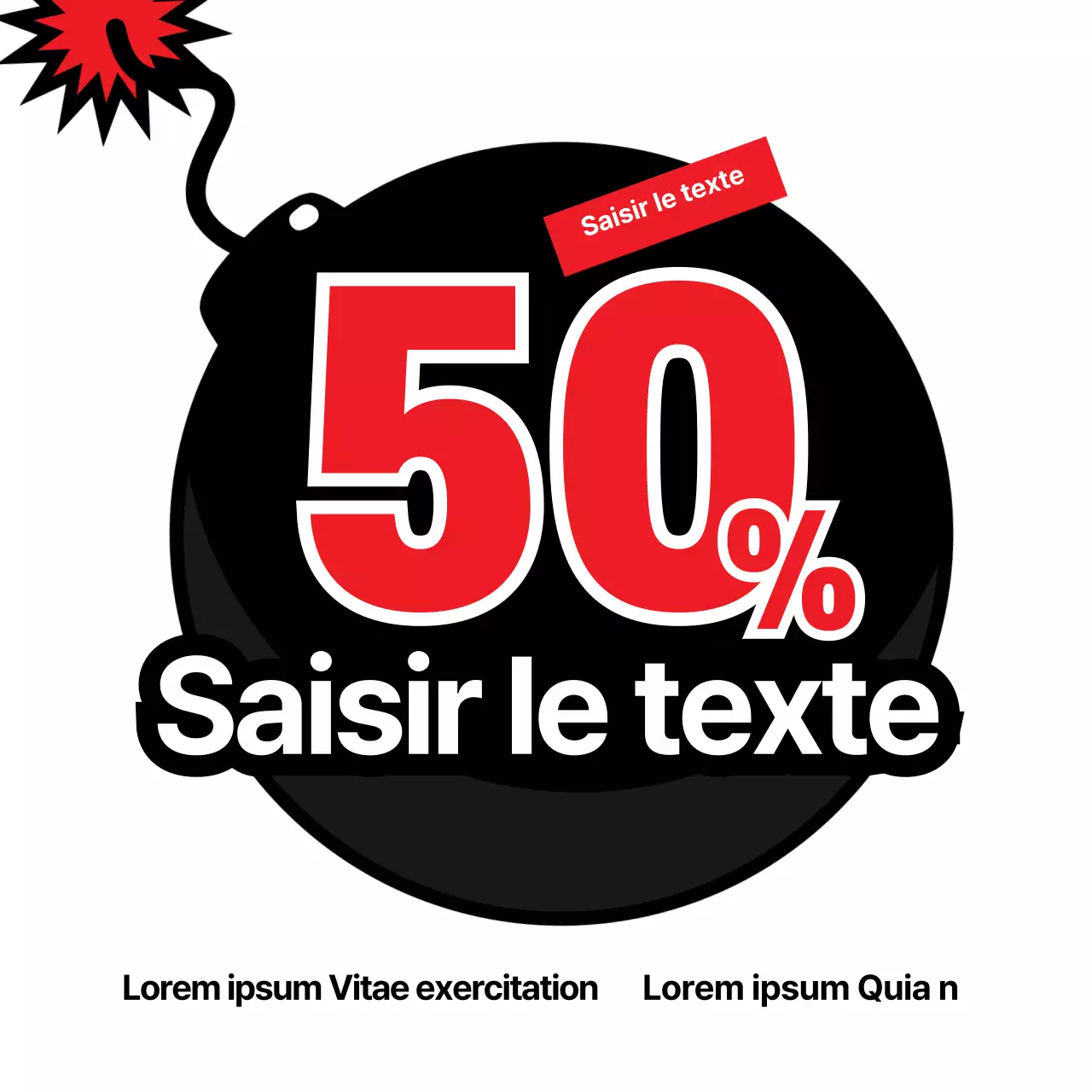 Vente de bombes_Bannière carrée