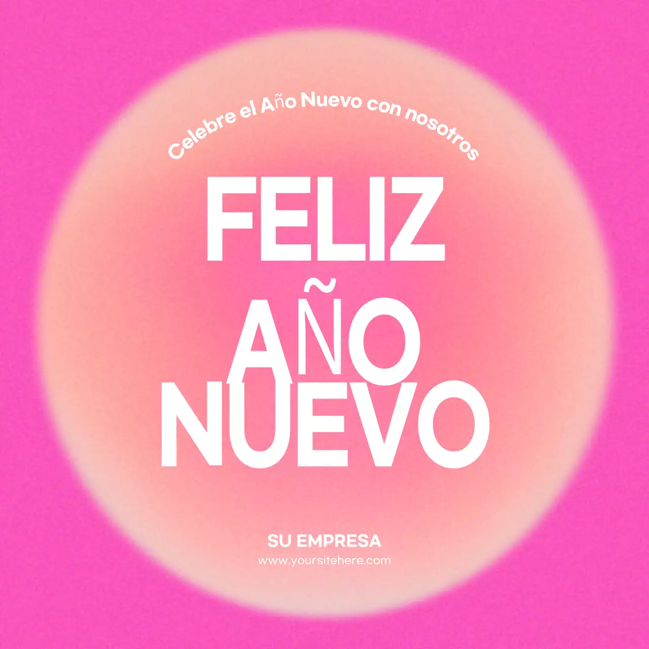 anuncio de año nuevo en negrita rosa