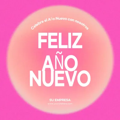 anuncio de año nuevo en negrita rosa