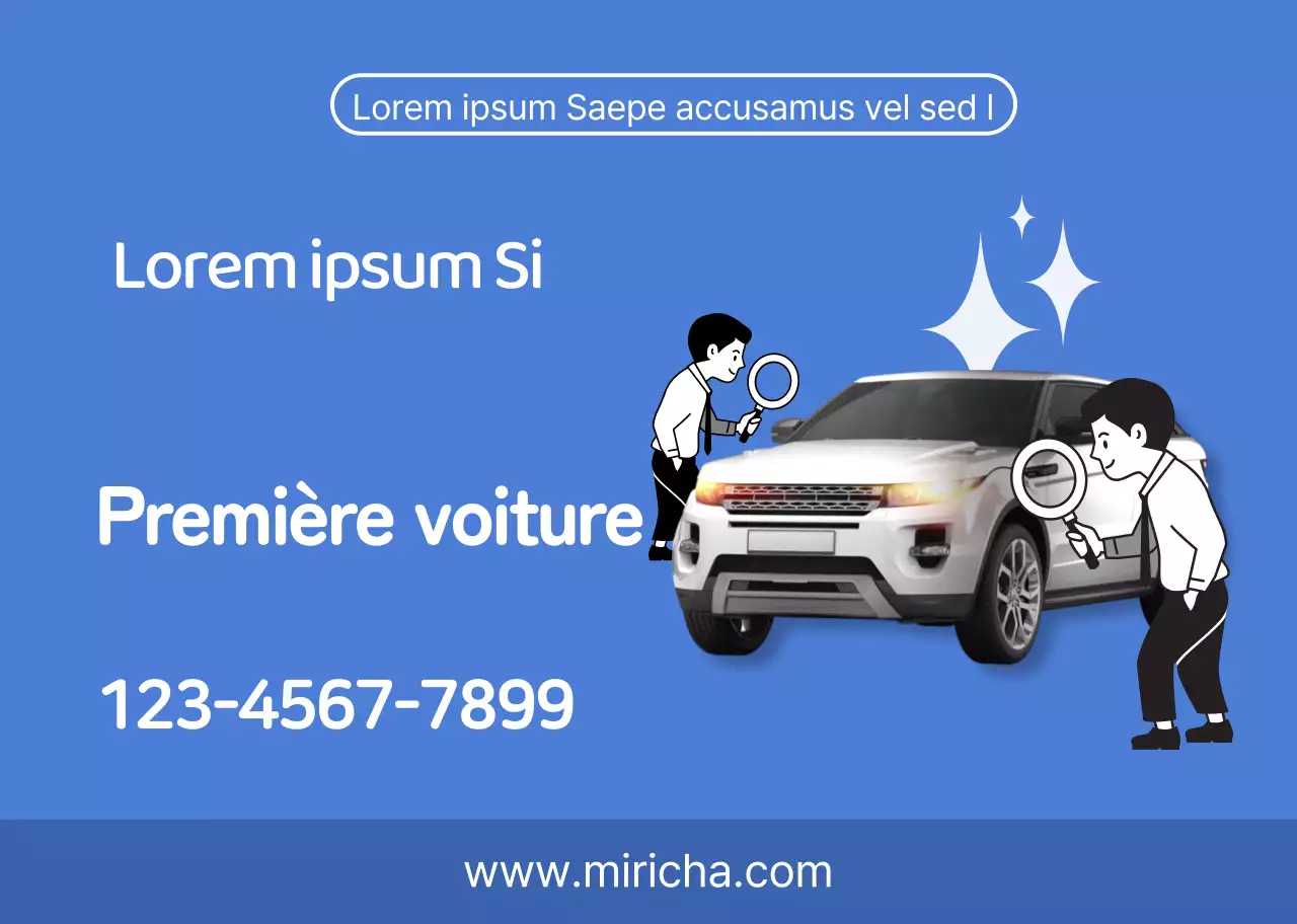 Photo bleu propre promouvant les ventes de voitures d'occasion