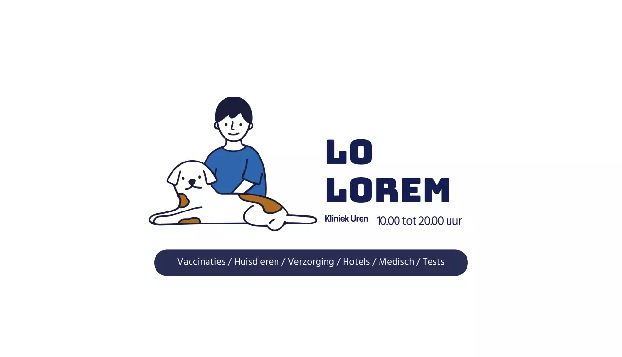 Blauwe illustratie schattig dierenziekenhuis