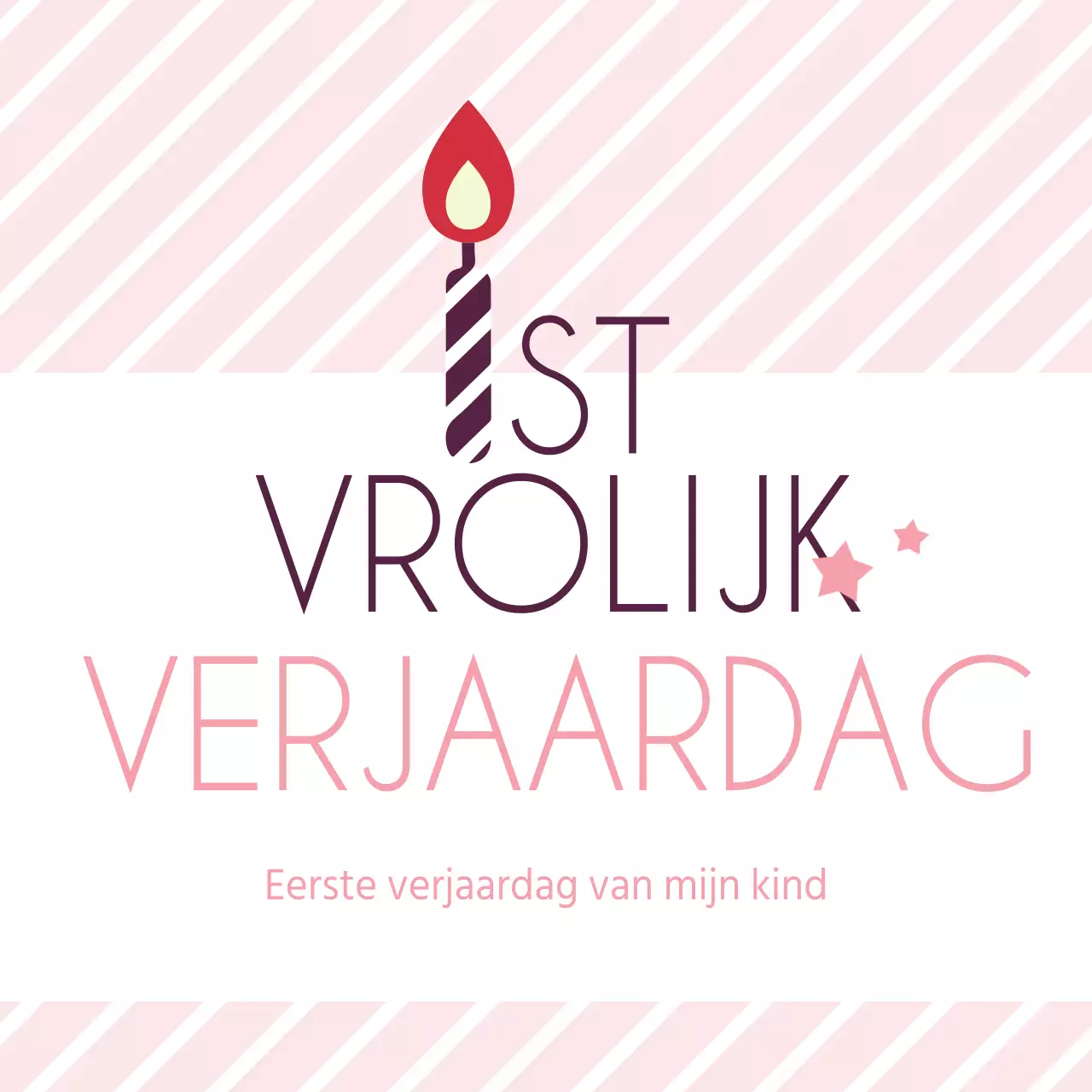 Eerste verjaardag banner
