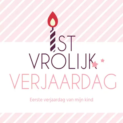 Eerste verjaardag banner