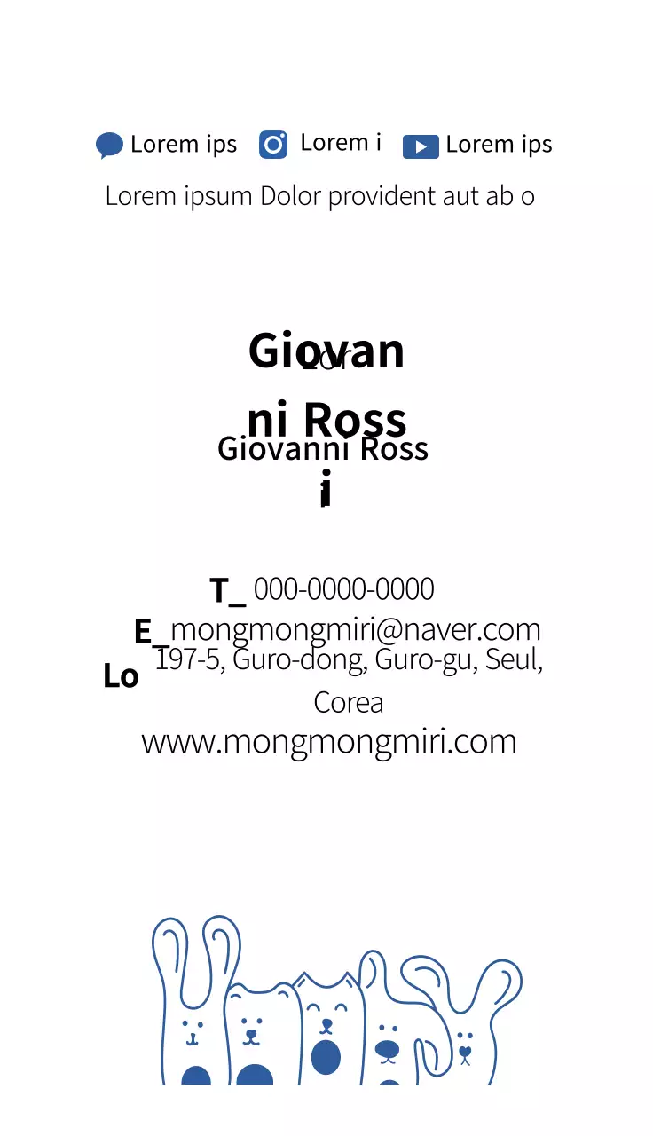 illustrazione blu semplice animale caffè