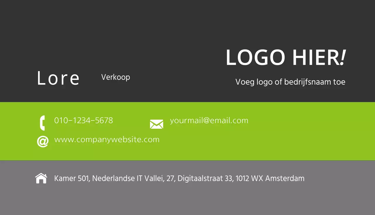 Zakelijke visitekaartjes