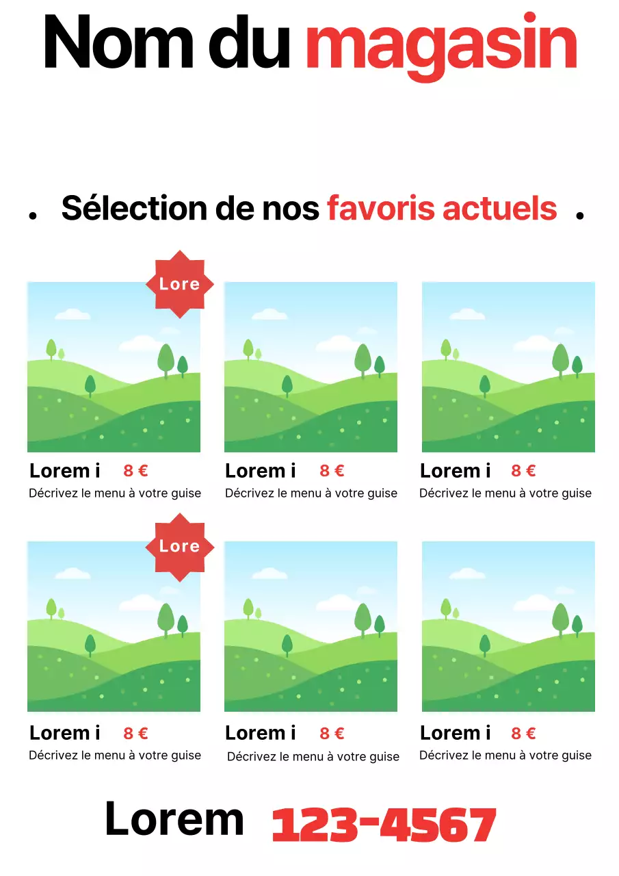 Panneau de menu au nom du magasin_01